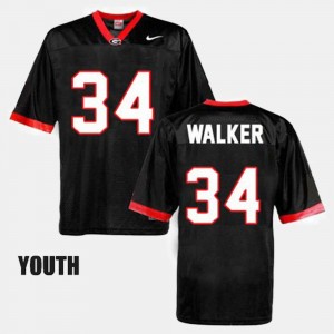College Football Herschel Walker Georgia Jersey Youth(Kids) Black #34