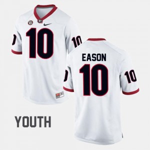 College Football Youth(Kids) Jacob Eason Georgia Jersey White #10