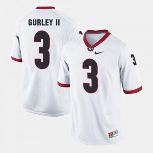 White Todd Gurley II UGA Jersey #3 College Football For Men