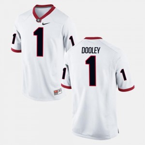 #1 White For Men Alumni Football Game Vince Dooley UGA Bulldogs Jersey