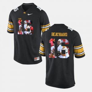 Player Pictorial #16 For Men Black C.J. Beathard Hawkeyes Jersey