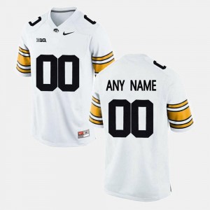 College Limited Football Iowa Customized Jersey White #00 Mens