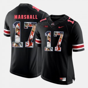 Black Jalin Marshall Ohio State Jersey #17 Pictorial Fashion Men's