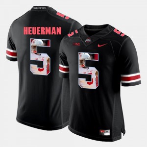 #5 Pictorial Fashion Jeff Heuerman OSU Buckeyes Jersey Mens Black