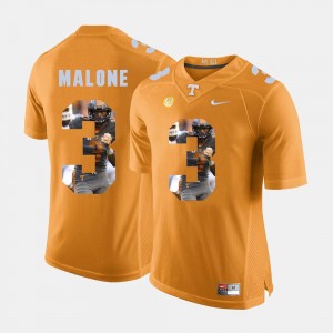 Mens Josh Malone UT Jersey #3 Orange Pictorial Fashion