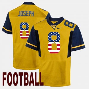 US Flag Fashion #8 Karl Joseph Mountaineers Jersey Mens Gold