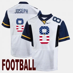 For Men's Karl Joseph WVU Jersey US Flag Fashion White #8