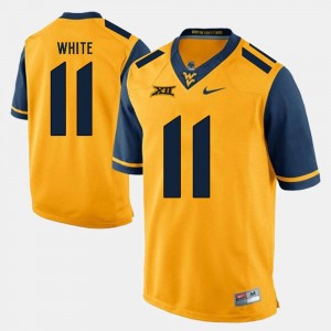 Alumni Football Game #11 Kevin White WVU Jersey For Men Gold