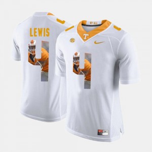 White Mens Pictorial Fashion LaTroy Lewis Tennessee Volunteers Jersey #4
