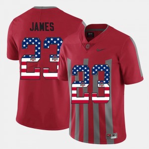Lebron James Ohio State Jersey #23 Scarlet For Men US Flag Fashion