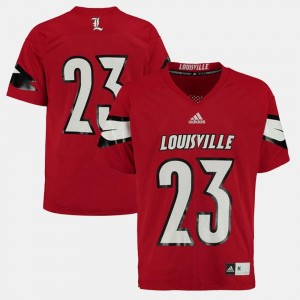 Red For Men's #23 College Football Louisville Jersey
