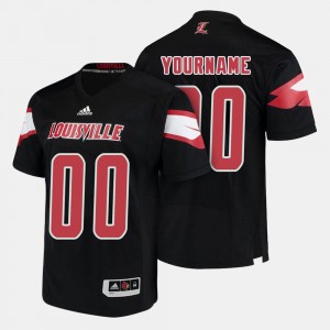 #00 Louisville Custom Jerseys Black For Men's College Football