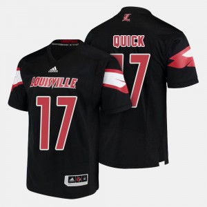 #17 College Football Black James Quick Cardinals Jersey For Men