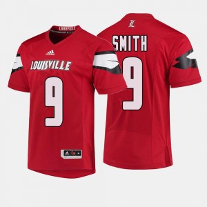 College Football Jaylen Smith Louisville Jersey Red #9 Men's