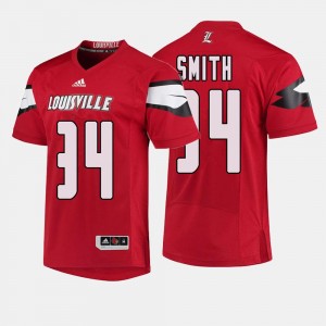 Jeremy Smith Louisville Cardinals Jersey Mens Red #34 College Football