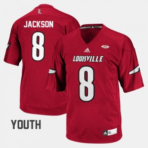 #8 Lamar Jackson Cardinals Jersey College Football For Kids Red