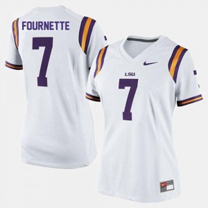 College Football White Ladies #7 Leonard Fournette Louisiana State Tigers Jersey