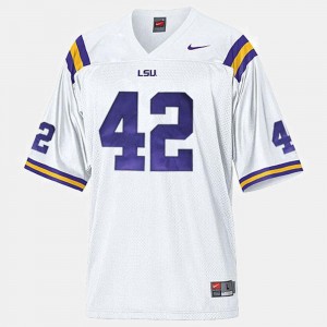 White For Kids College Football #42 Michael Ford Tigers Jersey