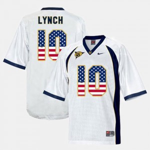 #10 Marshawn Lynch Cal Jersey White US Flag Fashion For Men's