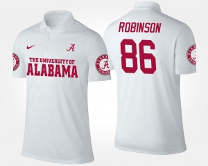 Name and Number A'Shawn Robinson University of Alabama Polo #86 For Men White