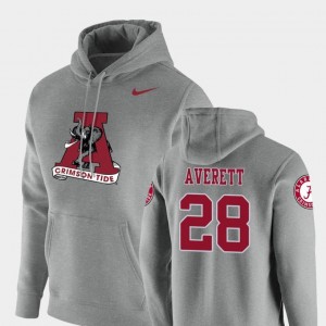 Heathered Gray Anthony Averett Alabama Crimson Tide Hoodie For Men Nike Pullover #28 Vault Logo Club