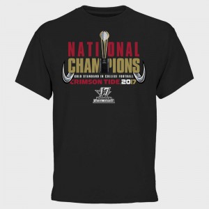 Black Bowl Game Mens College Football Playoff 2017 National Champions Trophy Alabama T-Shirt