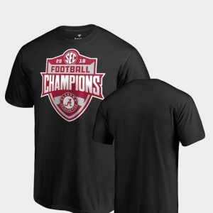 Alabama Crimson Tide T-Shirt Black 2018 SEC Football Champions Fanatics Branded Big & Tall Men's