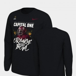 Illustration Long Sleeve College Football Playoff 2018 Orange Bowl Bound Black For Men's Bama T-Shirt