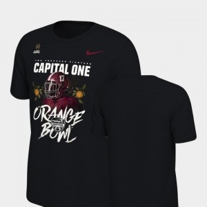 Illustration College Football Playoff Black 2018 Orange Bowl Bound University of Alabama T-Shirt For Men's