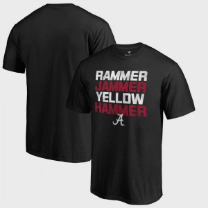 Hometown Collection Rammer Jammer Fanatics Alabama T-Shirt Black For Men Bowl Game