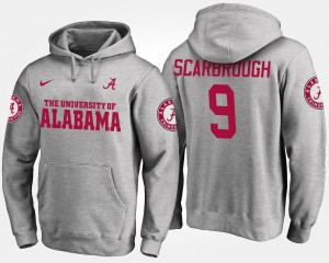 #9 Gray For Men Name and Number Bo Scarbrough Alabama Hoodie