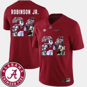 Pictorial Fashion Brian Robinson Jr. University of Alabama Jersey Crimson Mens Football #24
