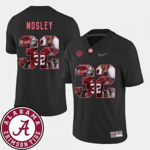 Football For Men's #32 Black Pictorial Fashion C.J. Mosley University of Alabama Jersey