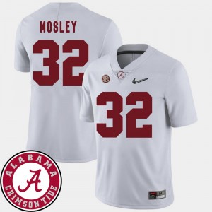 2018 SEC Patch C.J. Mosley Alabama Jersey #32 Mens College Football White