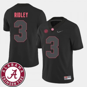 For Men's Black #3 College Football 2018 SEC Patch Calvin Ridley Alabama Jersey