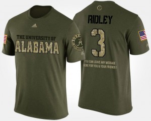 Military Calvin Ridley University of Alabama T-Shirt #3 Short Sleeve With Message Camo For Men's