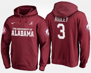 #3 Mens Calvin Ridley University of Alabama Hoodie Name and Number Crimson