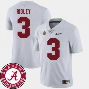 White 2018 SEC Patch Mens #3 College Football Calvin Ridley Alabama Jersey