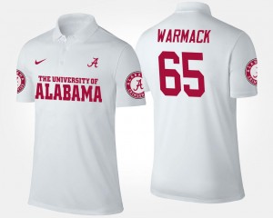 White Name and Number Chance Warmack Alabama Polo Mens #65