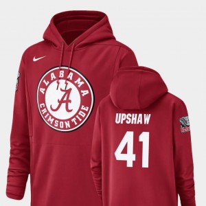 #41 Courtney Upshaw Alabama Hoodie Nike Football Performance Crimson Mens Champ Drive