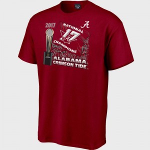 Crimson Bowl Game Alabama T-Shirt College Football Playoff 2017 National Champions Flag Men