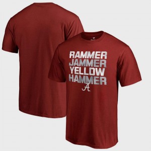 Bowl Game Alabama Crimson Tide T-Shirt Hometown Collection Rammer Jammer Fanatics Men Crimson