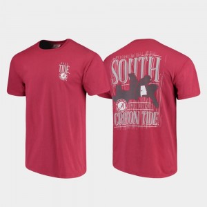Crimson Men's Bama T-Shirt Welcome to the South Comfort Colors