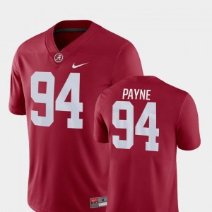 Game #94 College Football Nike Crimson Da'Ron Payne Bama Jersey Mens