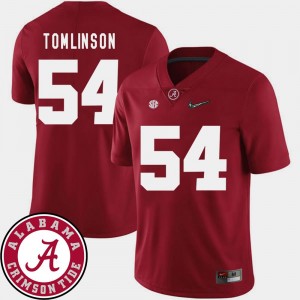 College Football For Men 2018 SEC Patch #54 Crimson Dalvin Tomlinson Alabama Jersey