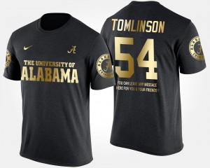 Short Sleeve With Message Black Gold Limited #54 For Men's Dalvin Tomlinson Bama T-Shirt