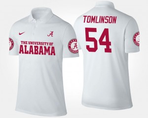 For Men Name and Number #54 White Dalvin Tomlinson Bama Polo