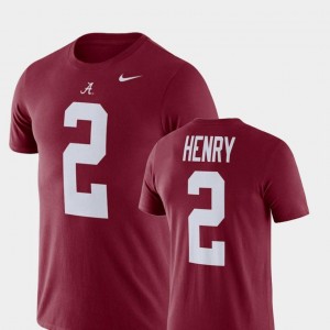 For Men #2 Nike Football Performance Crimson Name and Number Derrick Henry Alabama T-Shirt