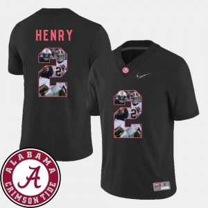 For Men's Derrick Henry University of Alabama Jersey Black #2 Football Pictorial Fashion