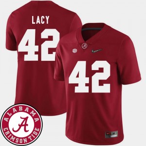 College Football 2018 SEC Patch #42 Eddie Lacy Bama Jersey For Men's Crimson